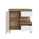 Ver imagem 3 de Gabinete para Banheiro 80cm 2 Gavetas 1 Porta 1 Nicho Paula