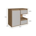 Ver imagem 4 de Gabinete de Banheiro Suspenso 80cm Paula com 2 Gavetas 1 Porta e 1 Nicho Mel/Arenas sem Cuba