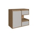 Ver imagem 3 de Gabinete de Banheiro Suspenso 80cm Paula com 2 Gavetas 1 Porta e 1 Nicho Mel/Arenas sem Cuba