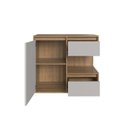 Ver imagem 2 de Gabinete de Banheiro Suspenso 80cm Paula com 2 Gavetas 1 Porta e 1 Nicho Mel/Arenas sem Cuba