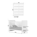 Ver imagem 7 de Quarto de Bebê com Berço e Cômoda Labirinto 4 Gavetas MDP Branco Móveis Henn