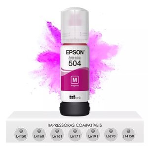 Tinta para Eco Tank Magenta/vermelho T504 - T504320 - e Pson Pt 1 Un - (original)