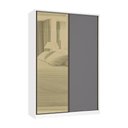 Ver imagem 1 de Guarda Roupa 2 Portas De Correr 159cm Branco Com Cinza Puro