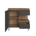 Ver imagem 3 de Gabinete para Banheiro 80cm 2 Gavetas 1 Porta 1 Nicho Paula