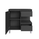 Ver imagem 3 de Gabinete para Banheiro 80cm 2 Gavetas 1 Porta 1 Nicho Paula