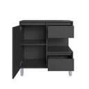 Ver imagem 3 de Gabinete para Banheiro 80cm 2 Gavetas 1 Porta 1 Nicho Paula