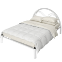 Ver imagem 1 de Cama de Casal Tamires Aço Tubular Branco com Estrado Eucalipto Resistente