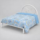 Ver imagem 5 de Cama de Casal Tamires Aço Tubular Branco com Estrado Eucalipto Resistente