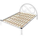 Ver imagem 3 de Cama de Casal Tamires Aço Tubular Branco com Estrado Eucalipto Resistente