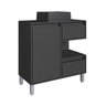 Gabinete para Banheiro Com Cuba Preta 80cm 2 Gavetas 1 Porta 1 Nicho Paula - 2