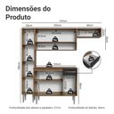 Ver imagem 3 de Armário de Cozinha Completa 197 Cm Rustic-preto Emilly Madesa 02