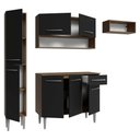 Ver mais imagens de Armário de Cozinha Completa 197 Cm Rustic-preto Emilly Madesa 02