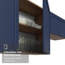 Ver imagem 7 de Armário Aéreo 70 Cm 2 Portas Rustic/azul Vik Madesa