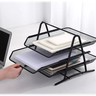 Organizador 3 Bandejas Documentos Escaninho + Porta Lápis - 4