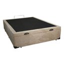 Ver imagem 1 de Base Box Baú Casal 138 X 188 Suede com Pistão Gás So1clique Cor Bege