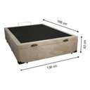 Ver imagem 2 de Base Box Baú Casal 138 X 188 Suede com Pistão Gás So1clique Cor Bege