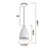 Lustre Pendente Modelo Vegas Luxo Cinza com Branco - 1