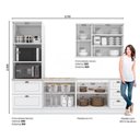 Ver imagem 6 de Cozinha Completa 5 Peças Americana S-Pia CZ127 3 Portas 3 Gavetas MDP Branco com Calcare