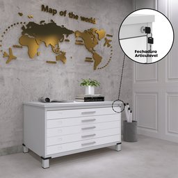 Mapoteca de Aço Fixa com 05 Gavetas - 10