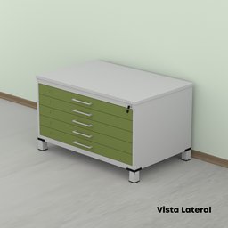 Mapoteca de Aço Fixa com 05 Gavetas - 17