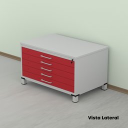 Mapoteca de Aço Fixa com 05 Gavetas - 17