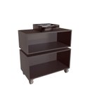 Ver imagem 3 de Gabinete Suspenso para Banheiro com Cuba Preto 80cm 1 Basculante e Balcão 2 Gavetas Alice Grafite