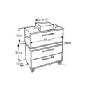 Ver imagem 4 de Gabinete Suspenso para Banheiro Com Cuba Branca 80cm 1 Basculante e Balcão 2 Gavetas Alice