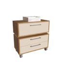 Ver imagem 2 de Gabinete Suspenso para Banheiro Com Cuba Branca 80cm 1 Basculante e Balcão 2 Gavetas Alice