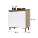Ver imagem 4 de Balcão de Cozinha com Tampo 80 Cm 2 Portas de Abrir 1 Prateleira Mel Luciane Móveis