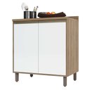 Ver imagem 1 de Balcão de Cozinha com Tampo 80 Cm 2 Portas de Abrir 1 Prateleira Mel Luciane Móveis