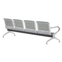 Ver imagem 3 de Cadeira Longarina Cromada 4 Lugares com Estofado