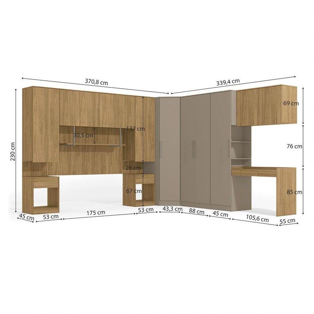 Quarto Modular Versa Conect Itapuã 15 Peças - 3