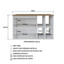 Ver imagem 5 de Gabinete de Banheiro Suspenso 80 cm BA311 com 1 Porta Gaveta e Nichos sem Cuba Nexus Yescasa