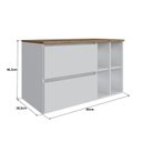 Ver imagem 3 de Gabinete de Banheiro Suspenso 80 cm BA311 com 1 Porta Gaveta e Nichos sem Cuba Nexus Yescasa