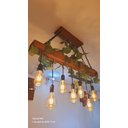 Ver imagem 4 de Luminária de Madeira Rústica 7 Pendentes – Estilo Industrial para Sala e Cozinha