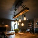 Ver imagem 6 de Luminária de Madeira Rústica 7 Pendentes – Estilo Industrial para Sala e Cozinha