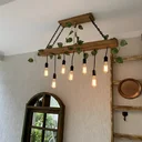 Ver imagem 3 de Luminária de Madeira Rústica 7 Pendentes – Estilo Industrial para Sala e Cozinha