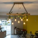 Ver imagem 5 de Luminária de Madeira Rústica 7 Pendentes – Estilo Industrial para Sala e Cozinha
