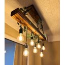 Ver imagem 2 de Luminária de Madeira Rústica 7 Pendentes – Estilo Industrial para Sala e Cozinha