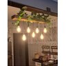 Luminária de Madeira Rústica 7 Pendentes – Estilo Industrial para Sala e Cozinha - 7