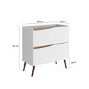 Ver imagem 7 de Gabinete para Banheiro com Pés 02 Gavetas 02 Portas e Lavatório Lille Branco/Tauari