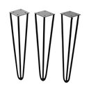 Ver imagem 1 de Kit 3 Pé de Ferro Hairpin Legs 30 cm Preto Combo Stock