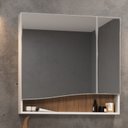 Ver imagem 1 de Armário Espelheira para Banheiro 80cm Lille Branco/Tauari