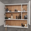 Ver imagem 2 de Armário Espelheira para Banheiro 80cm Lille