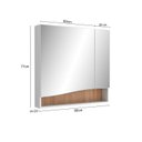 Ver imagem 4 de Armário Espelheira para Banheiro 80cm Lille Branco/Tauari