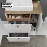 Conjunto completo de Banheiro MDF com Armário e Gabinete com Pés Com Espelheira e Cuba Madri  80cm - 3