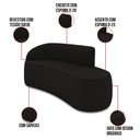 Ver imagem 3 de Sofá 2 Lugares Orgânico 140cm Pé Ferro Preto Morgan Suede D03 - D’Rossi