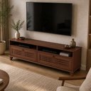 Ver imagem 3 de Rack para Sala de Estar TV 65 pol 2 Portas 180cm Madeira Maciça Aton S05 Ipê - Lyam Decor