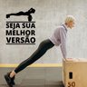 Adesivo de Parede Academia Seja Sua Melhor Versão Silhueta Mulher Kanto Store Adesivo de Parede Logo - 1