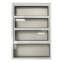 Ver mais imagens de Porta Basculante Palheta de Alumínio 210 X 70cm Linha 25 Lado Direito Esquadrias Bergamo